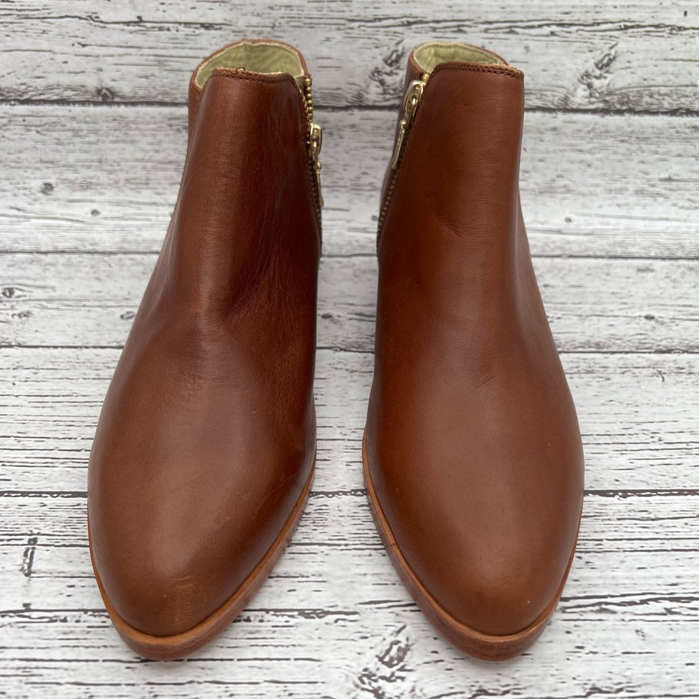 Nisolo Lana Bootie in Brandy, Size 6 Waterproof Leather Ankle Boots